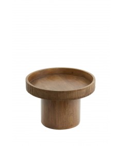 Stolik pomocniczy Ø50x35 cm KALOMO drewno ciemny brąz Light & Living