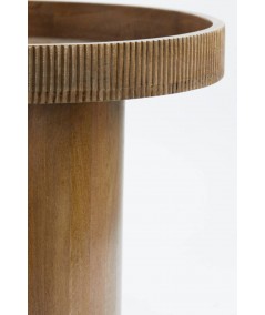 Stolik pomocniczy Ø50x35 cm KALOMO drewno ciemny brąz Light & Living