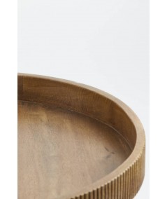 Stolik pomocniczy Ø50x35 cm KALOMO drewno ciemny brąz Light & Living