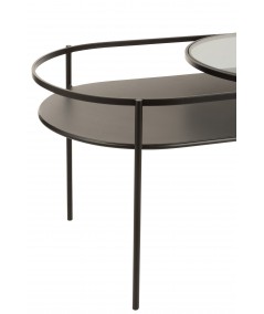Stolik kawowy metal-szkło 45x43x80cm J-Line
