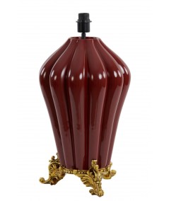 Lampa Ø34x62 SAYANG burgundy-antique bronze + czarny abażur Light & Living